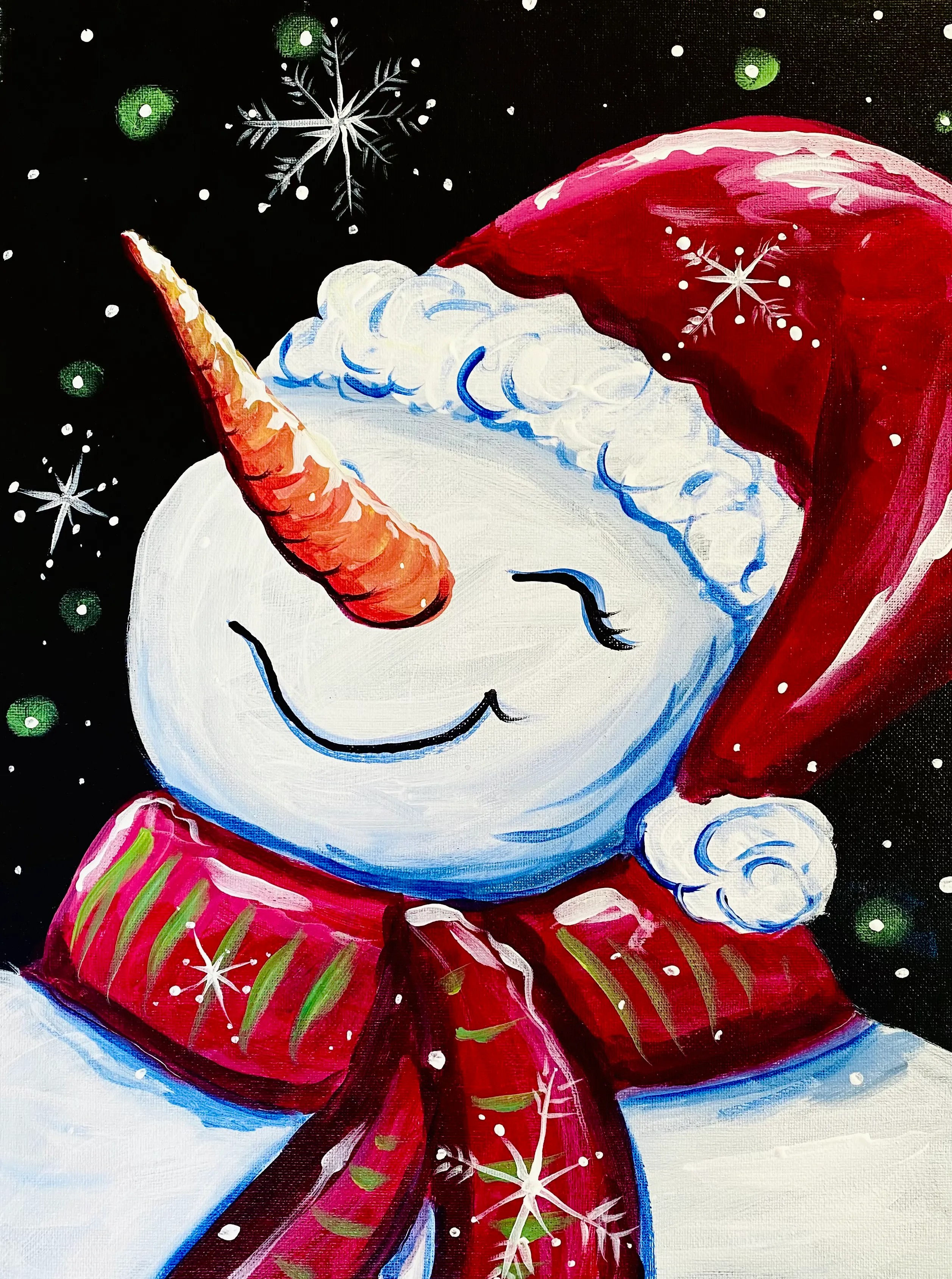 Join us for Paint Nite, Nov 23rd, at 7PM - Adults Only, Holiday Cheer Snowman