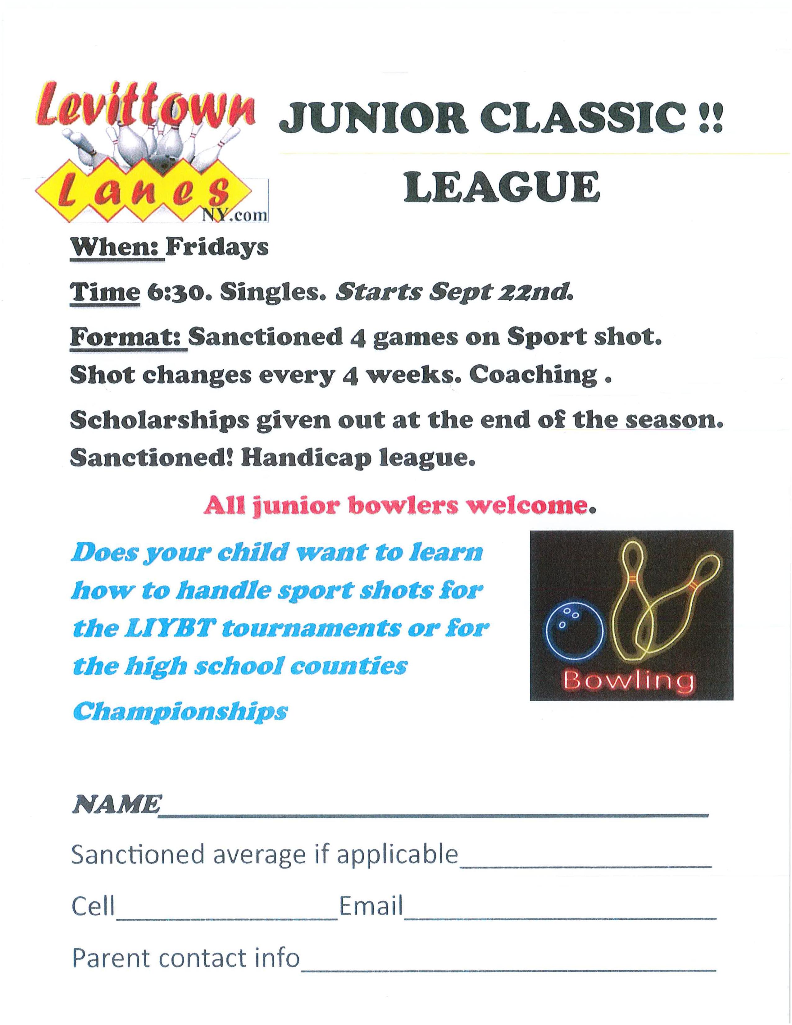 Junior Classic League - Sport Shot 