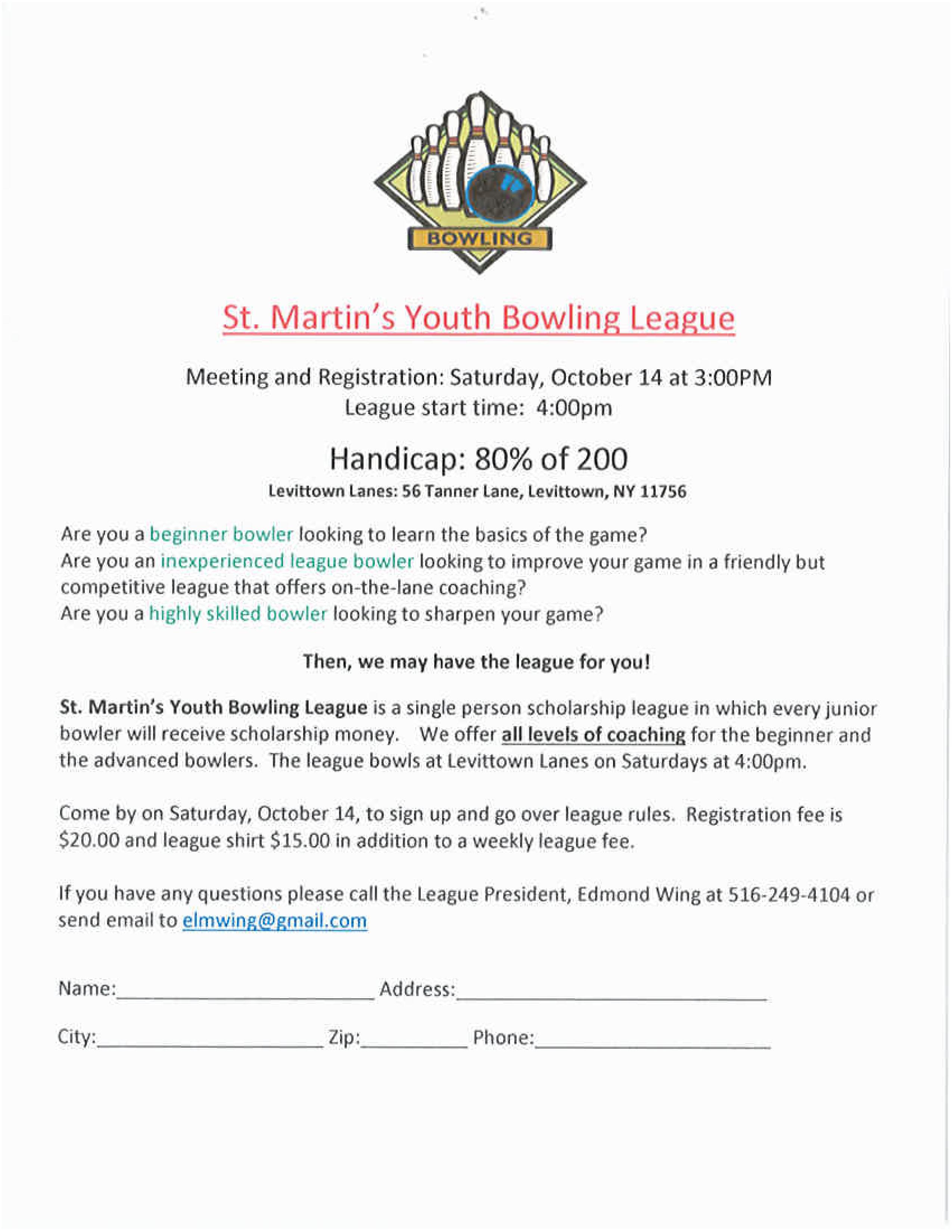 St Martin's Junior Scholarship League starts soon