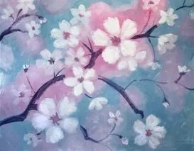 Join us for a Paint Night Event, Mar 29th, at 7PM - Cherry Blossoms