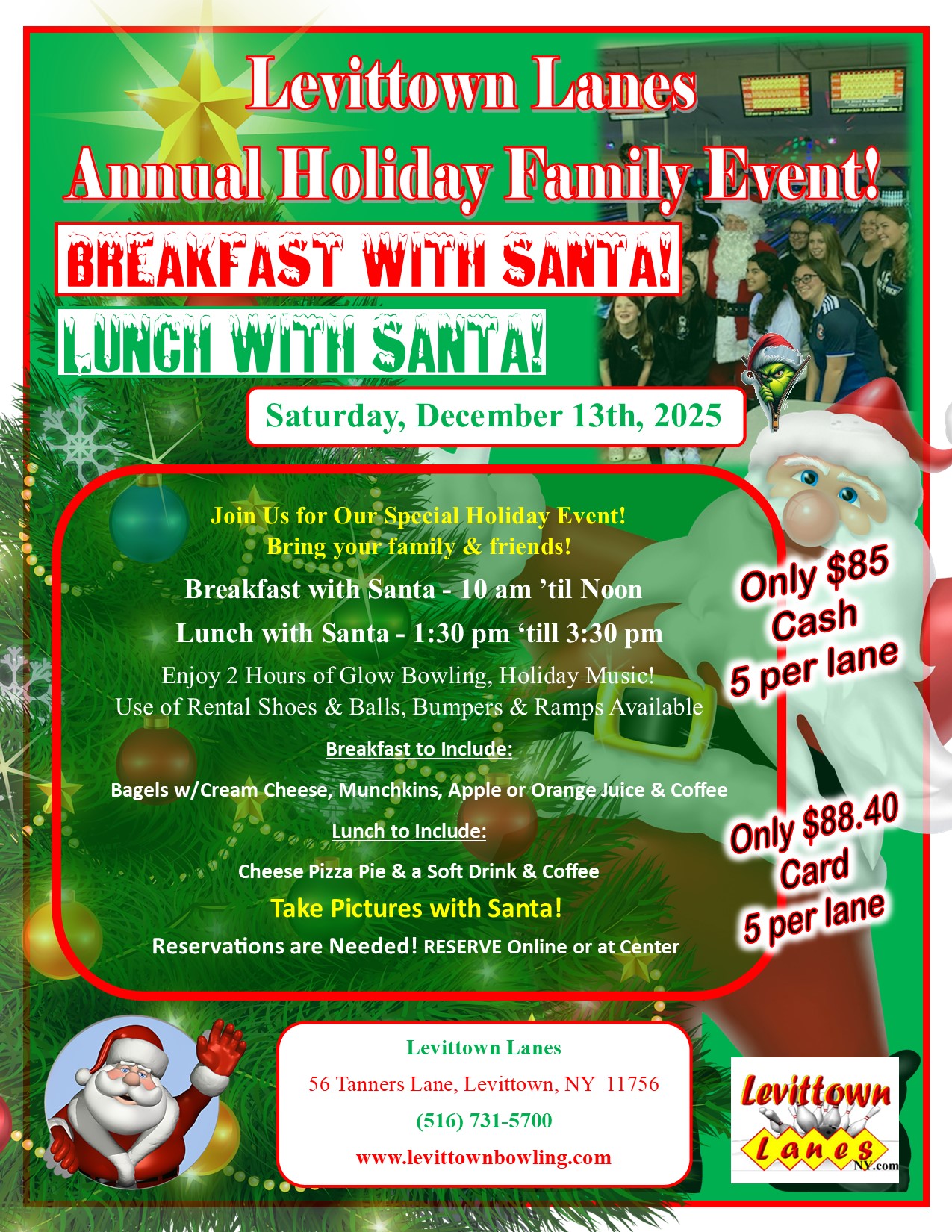 Our Family Event, Breakfast or Lunch with Santa, Dec 13th, 2025