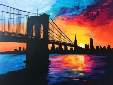 Join us for a Paintnite Event, Nov 14th at 7PM, Adults Only - NYC at Sunset