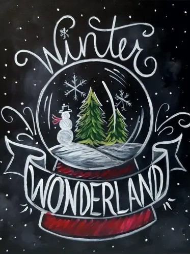 Join us for a Paint Nite event, Dec 21st, at 7PM - Chalkboard Holiday