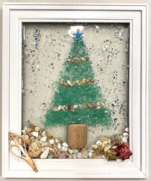 Join us for a Paint Nite - Mosaic/Resin Event, Dec 30th, 7PM - Holiday Seascape Art Resin Workshop