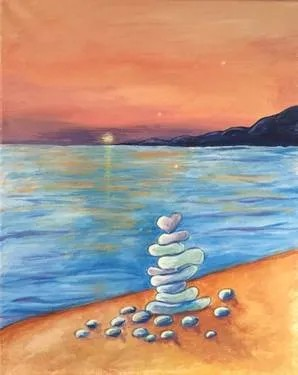 Join Us for a Paint Nite Event, June 7th, at 7PM - Beach Glass