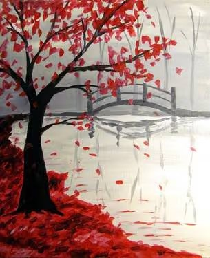 Join us for a Paint Nite Event, Nov 13th at 7PM - Bridge in the Fall