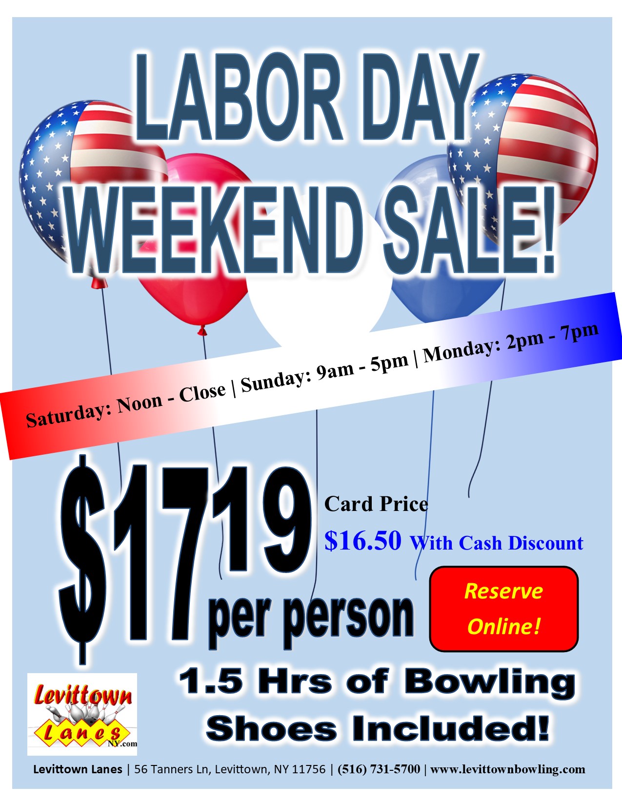 Our Labor Day Weekend Special!