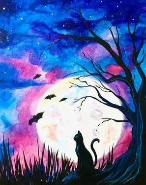 Join Us for a Paint Nite Event, Oct 31st at 7PM, Creatures in the Night
