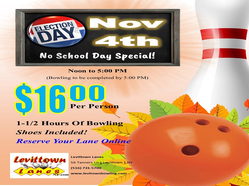 School's Off Bowling Special - Nov 4th, 2:00PM to 5:00PM