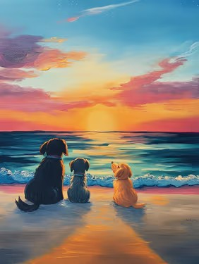 Join Us for a Paint Nite Event, Jun 26th, at 7PM - Pawprints in the Summer Sand