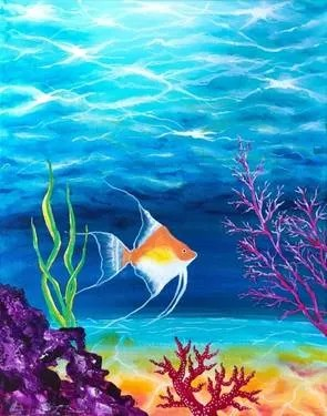 Join Us for Paint Nite, Aug 9th, at 7PM - On the Ocean Floor