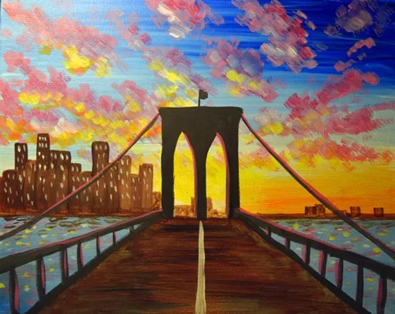 Join us for a Paintnite Event, Apr 12th, at 7PM - Brooklyn Sunset