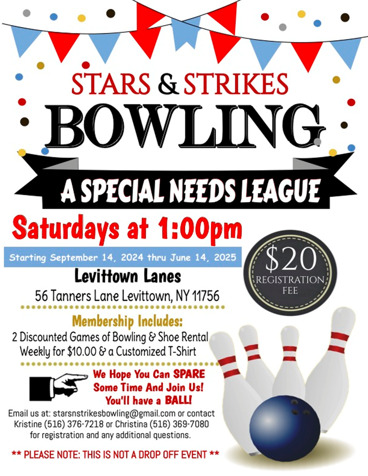 Stars 'n Strikes "Special Needs" League Registration