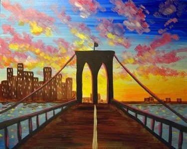Join Us for a PaintNite Event, Aug 16th, 7PM - Brooklyn Sunset
