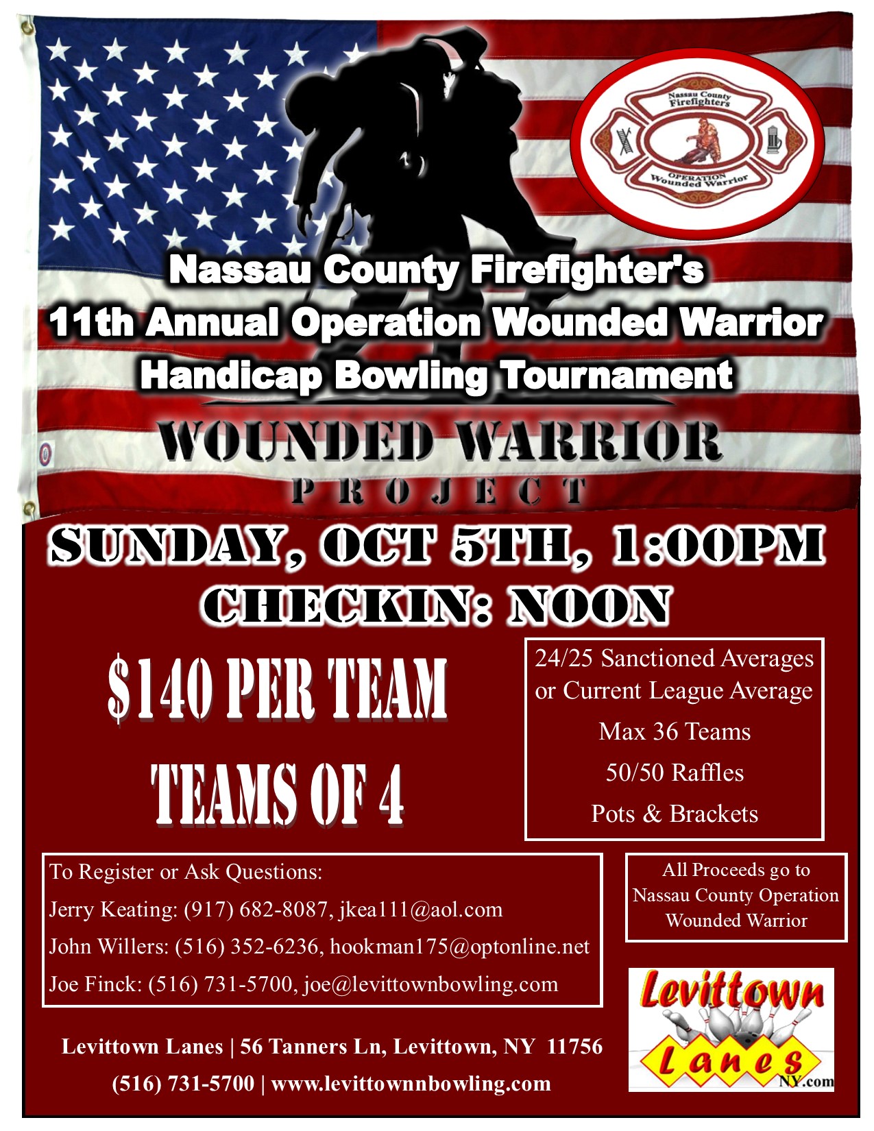 Nassau County Firefighter's 11th Annual OWW Bowling Tournament