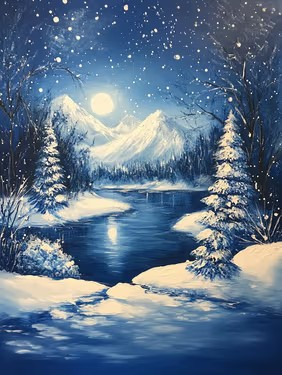 Join us for a Paint Nite Event, Jan 09th, 7PM - Winter Walk